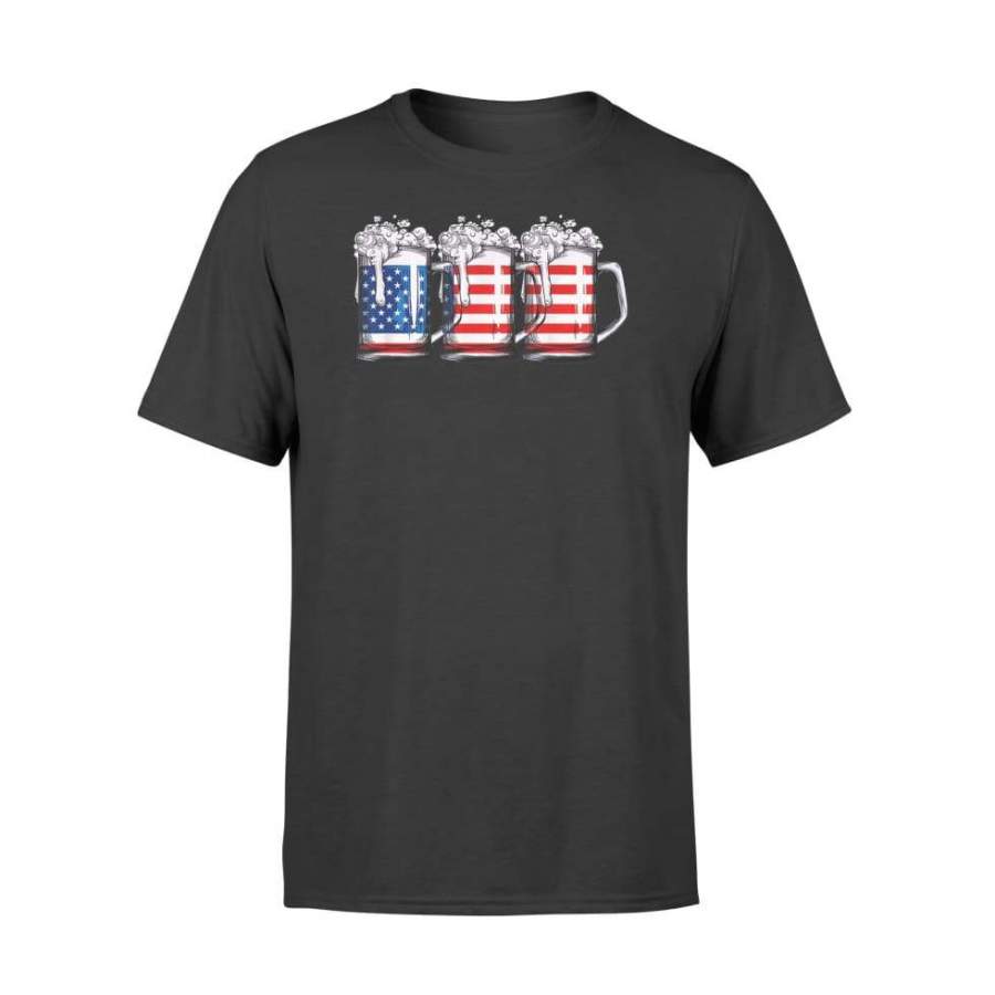 4th of July Shirts for Men Beer American Flag Women Merica – Standard Tee