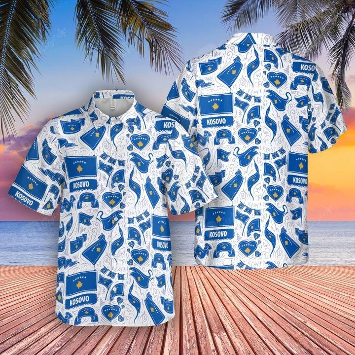 Kosovo Flag Hawaii Shirt For Men Women Adult Ha99810