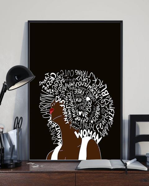 Powerful Black Girl Vertical Poster Poster And Canvas, Wall Decor, Wall Art, Canvas Instructure
Black Proud And Educated Melanin Power