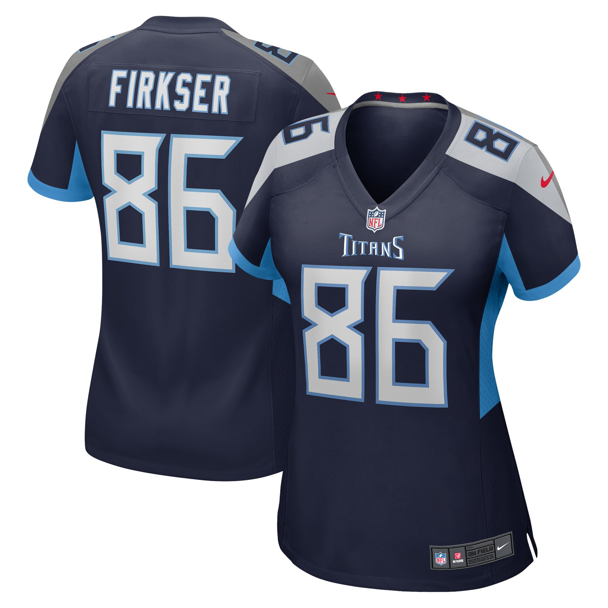 Anthony Firkser Tennessee Titans Womens Game Jersey – Navy NFL