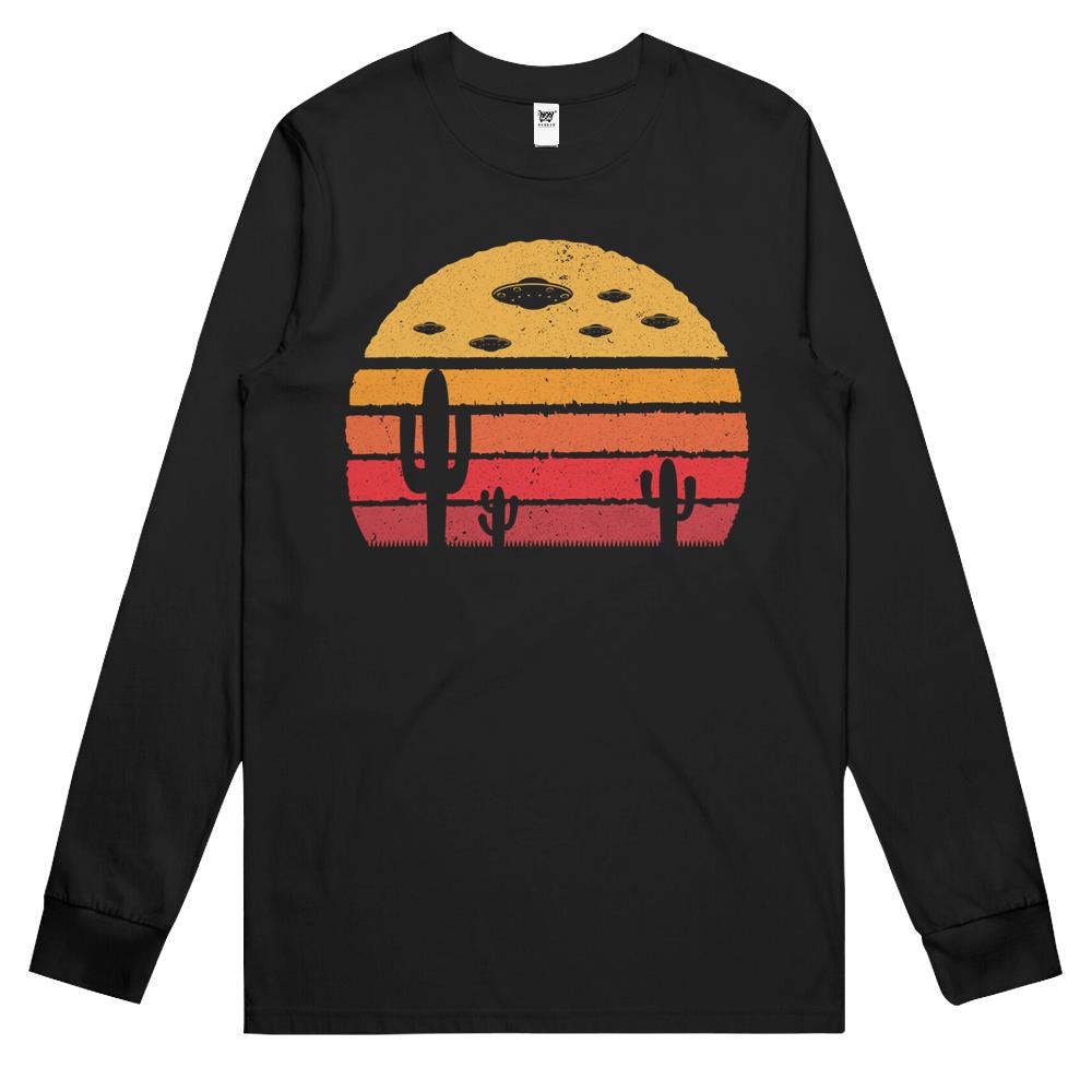 Ufo Alien Retro Desert Extraterrestrial Gift Long Sleeve T Shirts