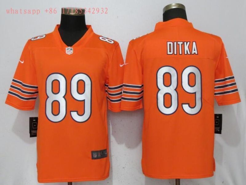 Chicago Bears Mike Ditka #89 NFL 2020 Orange Jersey Jersey