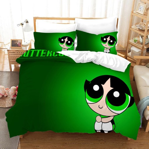 The Powerpuff Girls 5 Duvet Cover Pillowcase Home Decor 3D Bedding Set 3