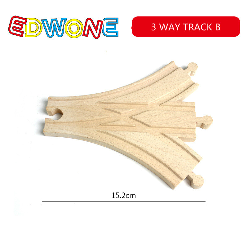 EDWONE New All Kinds Wooden Track Parts Beech Wooden Railway Train Track TOY Accessories Fit Biro Wooden Tracks alx