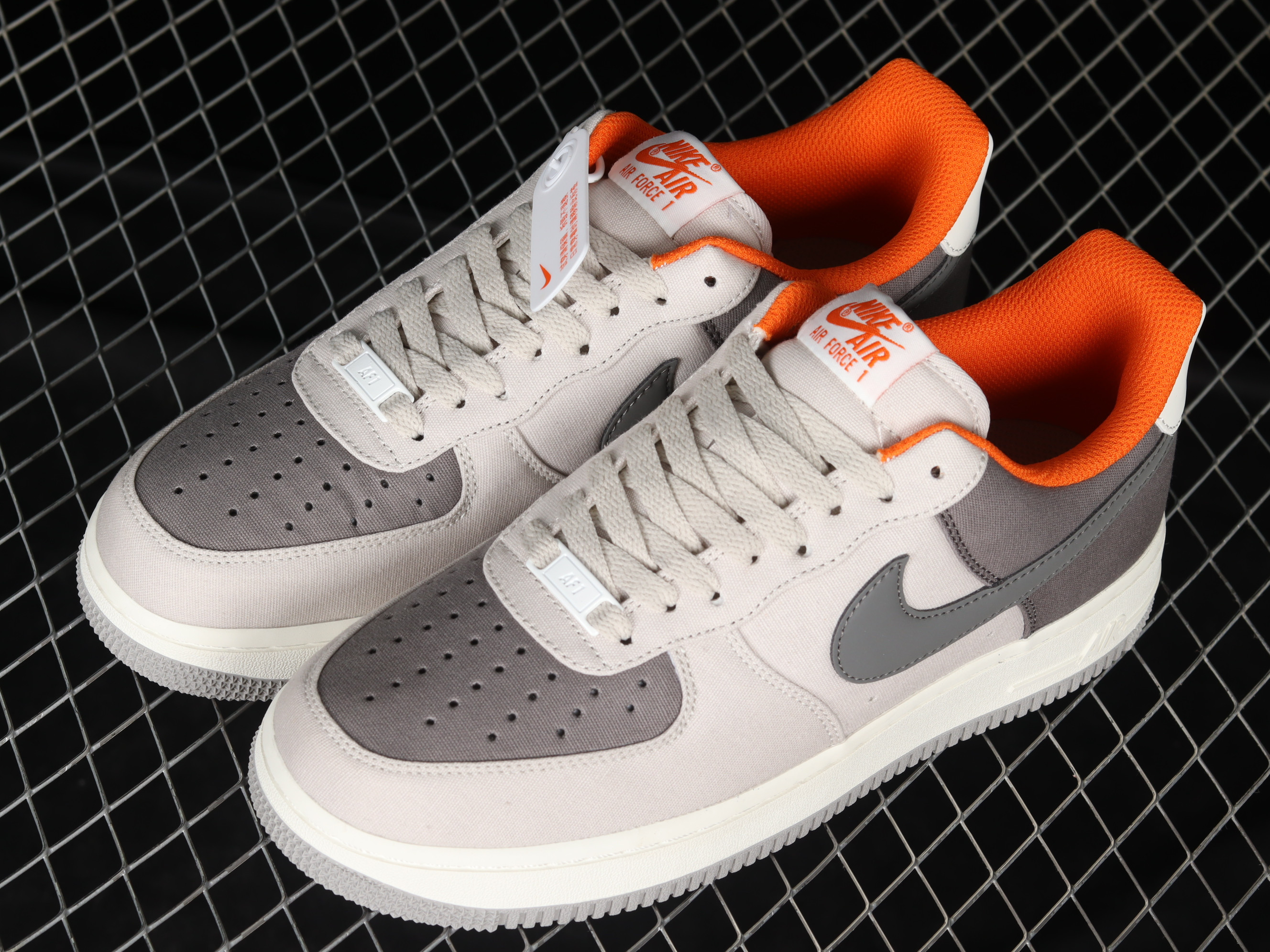 Nike Air Force 1 07 Low Linen Orange White Shoes Sneakers SNK775493834