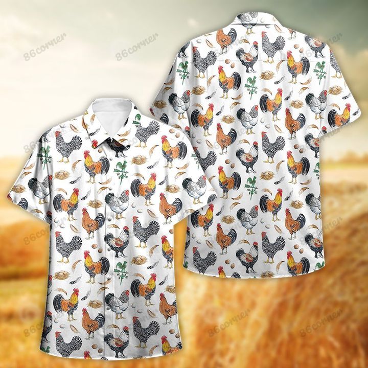 Domestic Chicken Hawaii Shirt, Summer Aloha Shirt, Gift For Summer