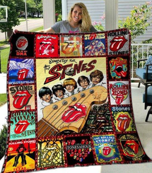 The Rolling Stones Merch Premium Quilt Blanket 006