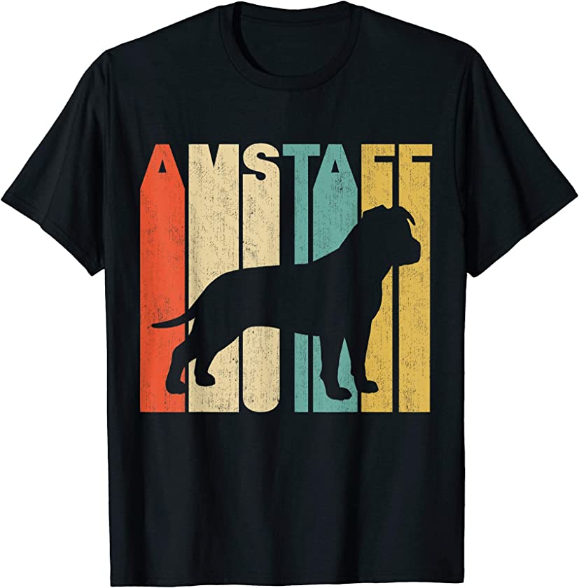 Vintage Retro Amstaff Silhouette T-Shirt