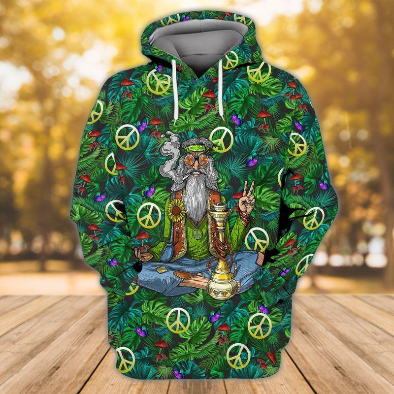 Old Hippie Smoke Shisha Cool 3D Hoodie