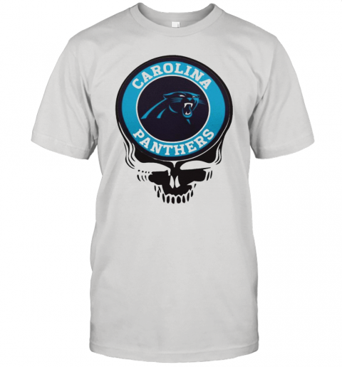 Carolina Panthers Football Skull Unisex Jersey Tee