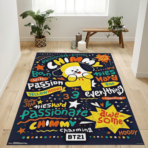 Bt21 Chimmy Area Rug Bedroom Rug US Gift Decor