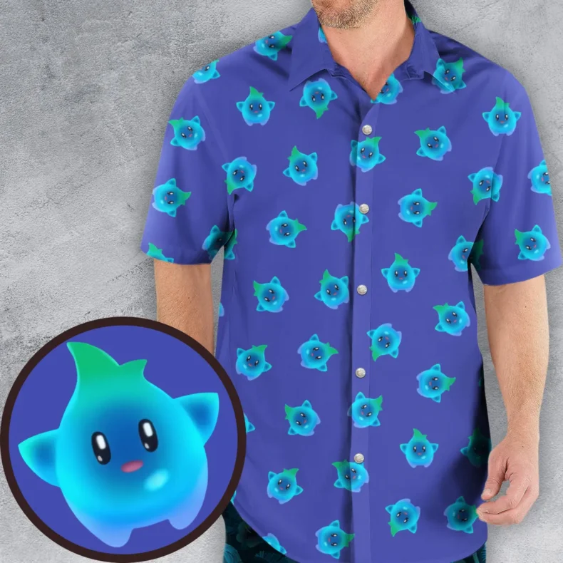 Lumalee Super Mario Movie Pattern Hawaiian Shirt