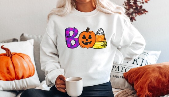 Boo Doodle Sweatshirt, Halloween Party, Halloween T-shirt, Halloween sweatshirt, Pumpkin Sweater, Candy corn Sweatshirt, Fall Fashion