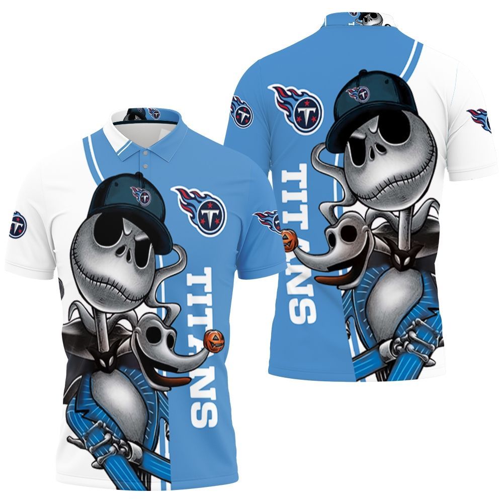 Tennessee Titans Jack Skellington And Zero Polo Shirt