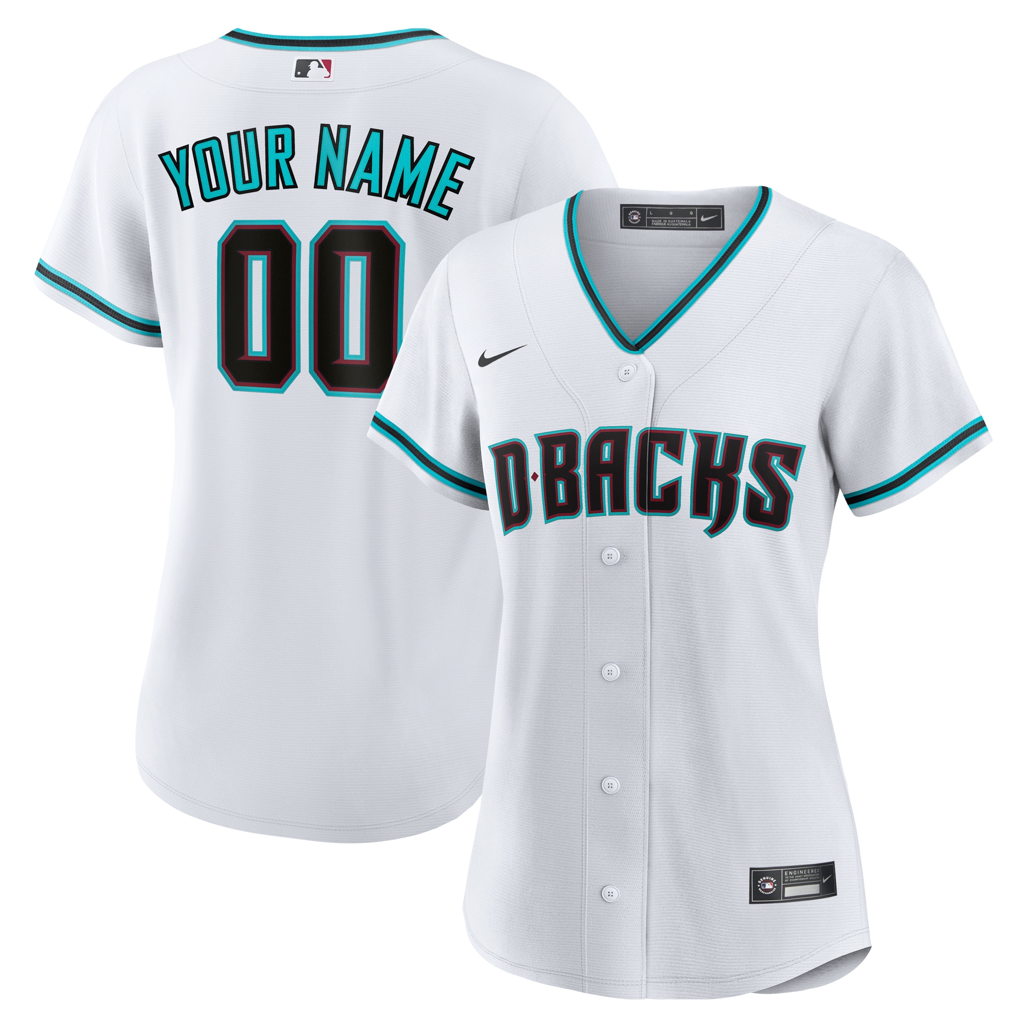 Women’s Arizona Diamondbacks White Home Custom Jersey