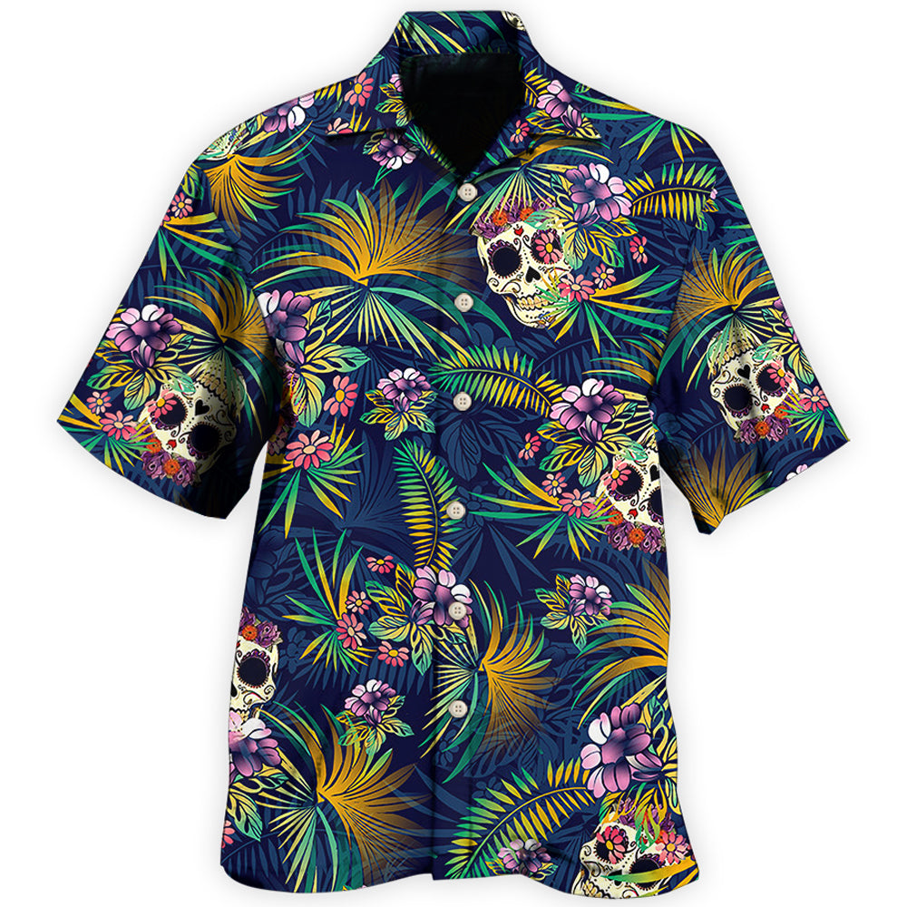 Skull Play With Flower Hawaii Shirt Ha92002