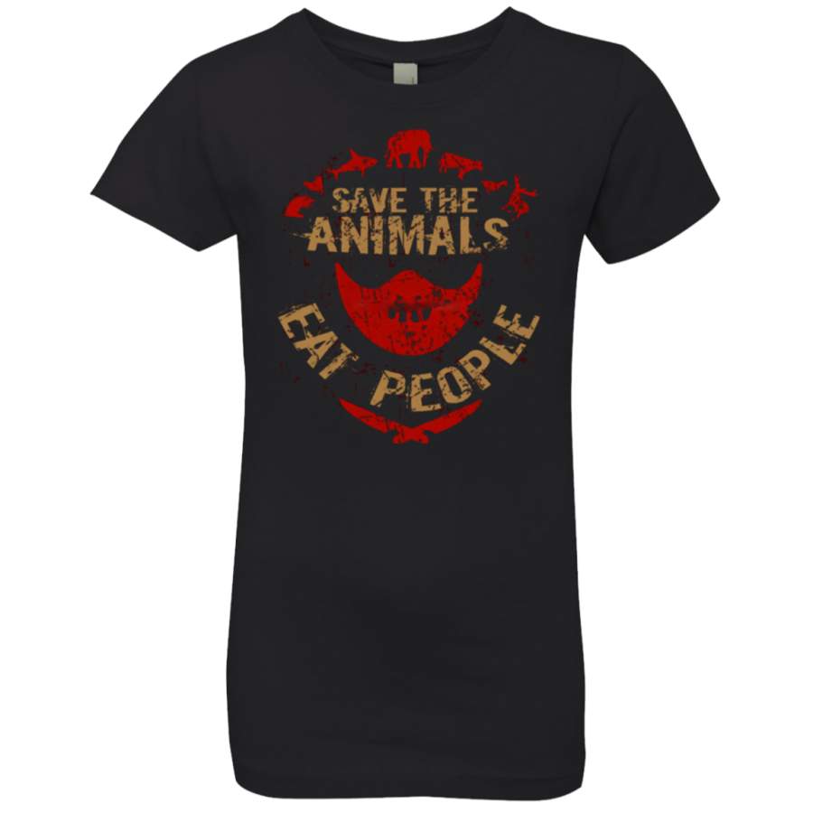 save the animals, EAT PEOPLE Level Girls’ Princess T-Shirt