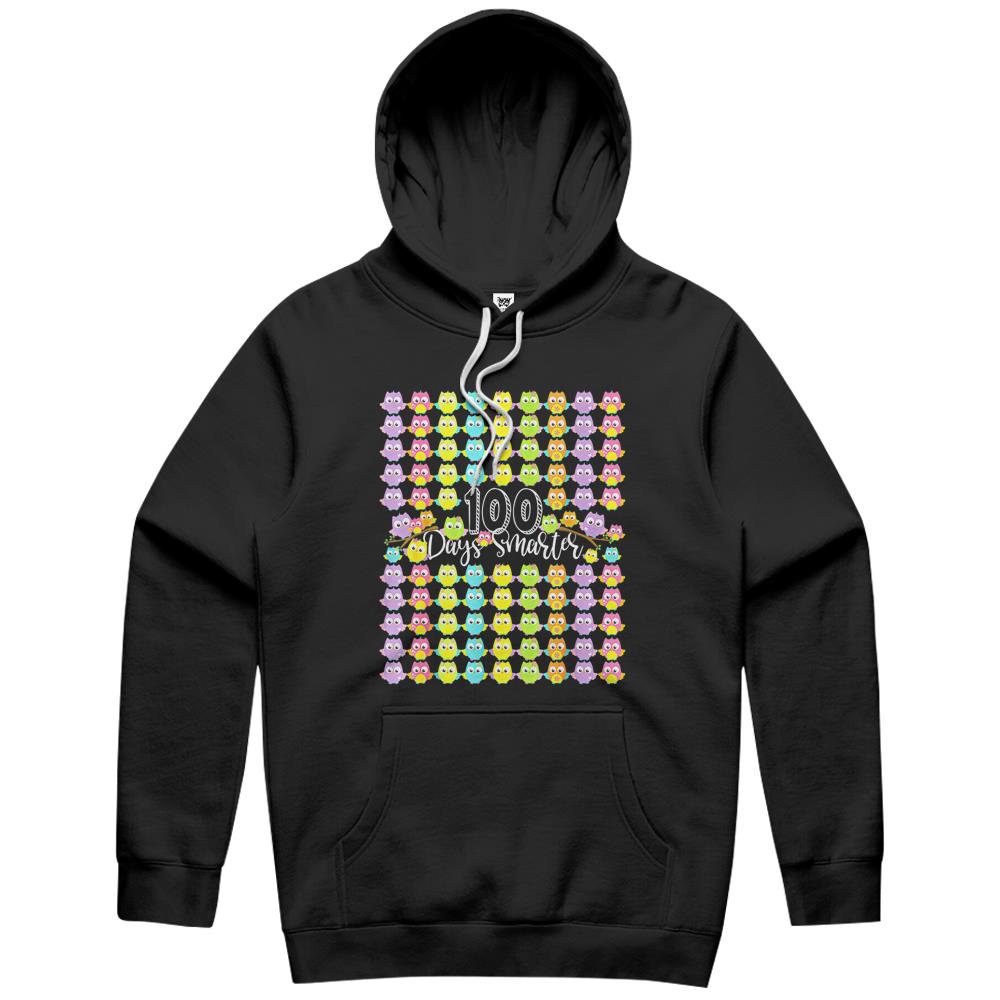 100 Days Smarter- 100Th Day Of School Owl & Teachers Gift Hoodie