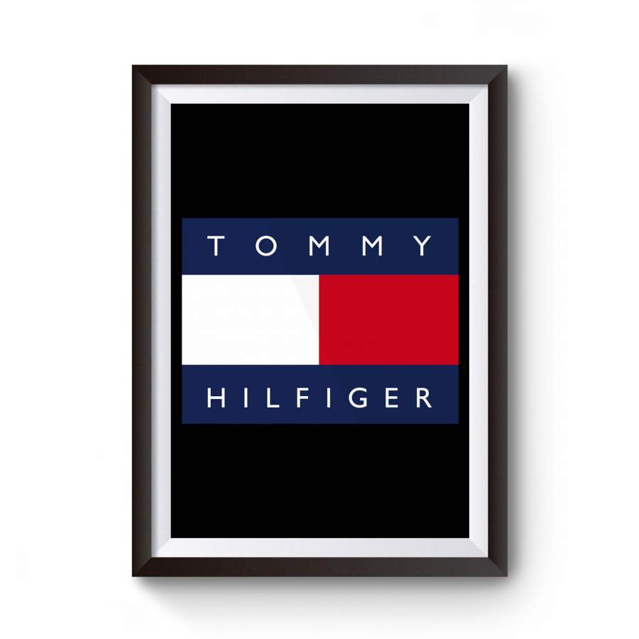 Vintage Tommy Hilfiger Flag Logo Poster