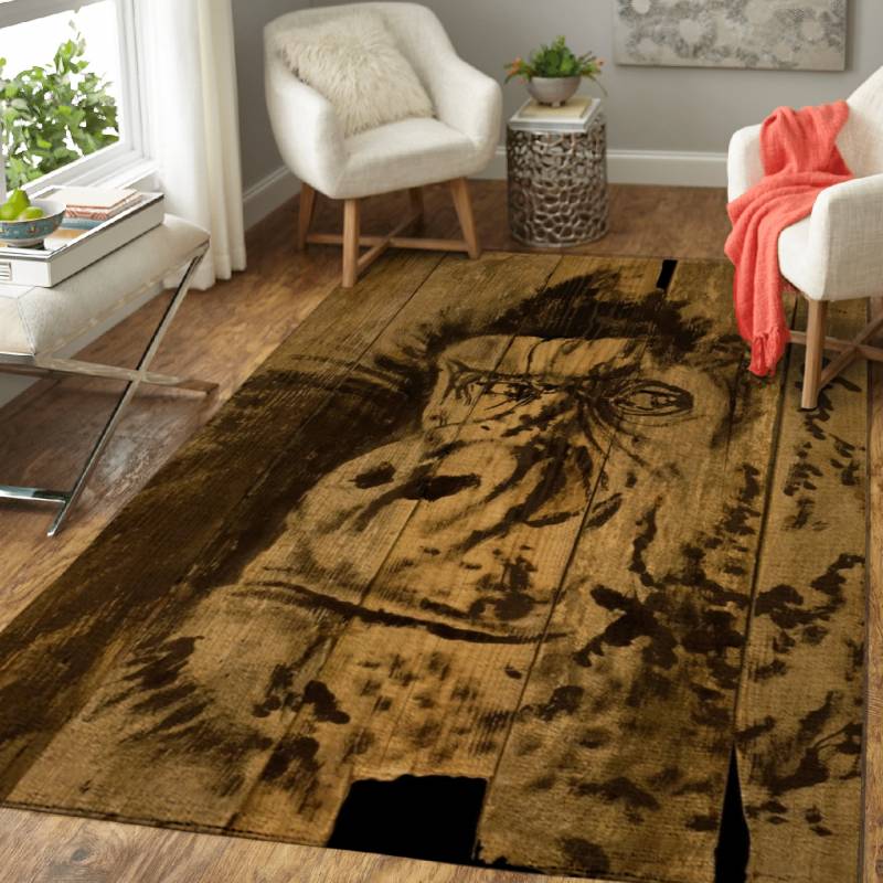 gorilla on wood – Animals Area Rug Carpet