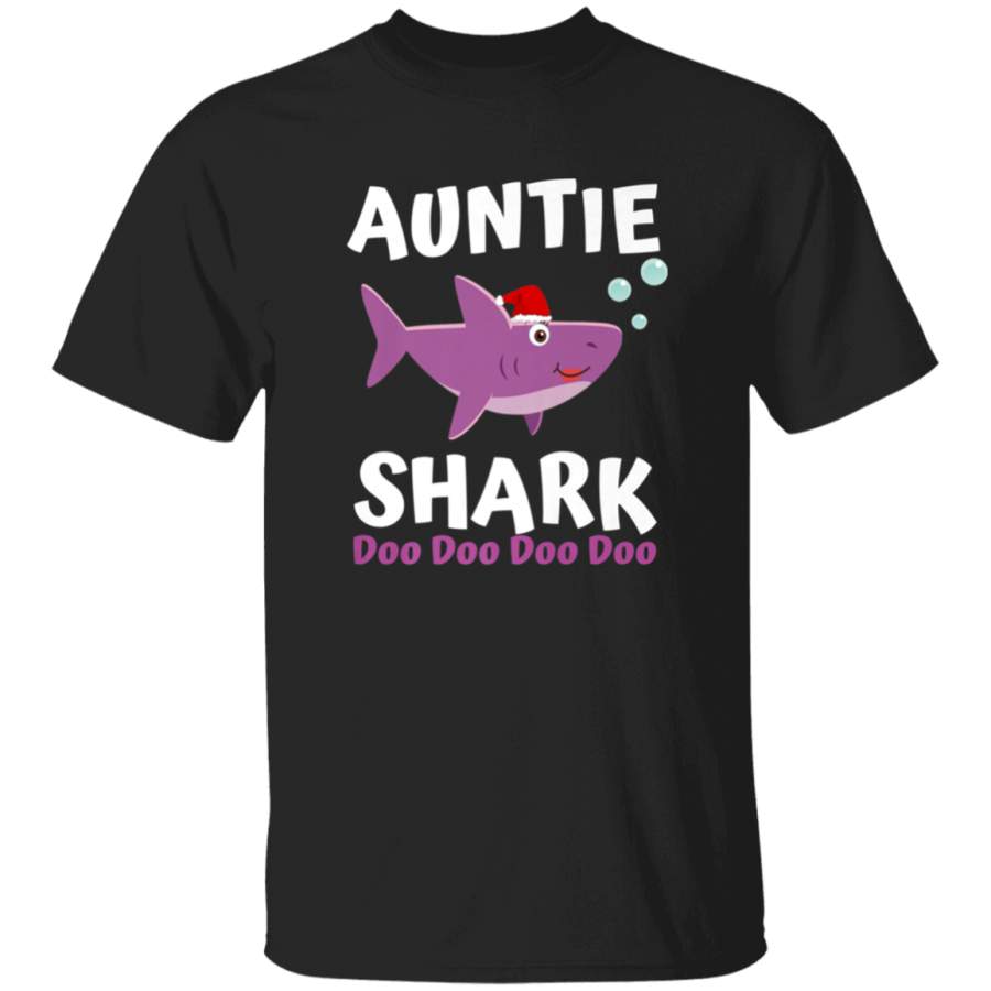 Auntie Shark Shirt Christmas Mommy Shark Daddy Shark Baby