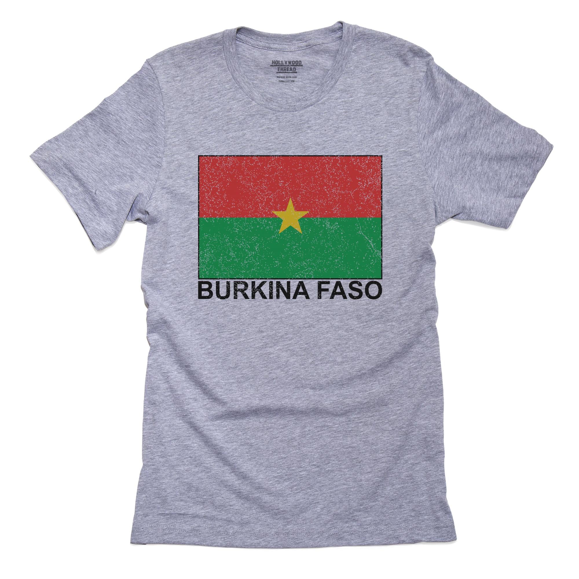 Burkina Faso Flag – Special Vintage Edition T-Shirt, Framed Print, Pillow, Golf Towel