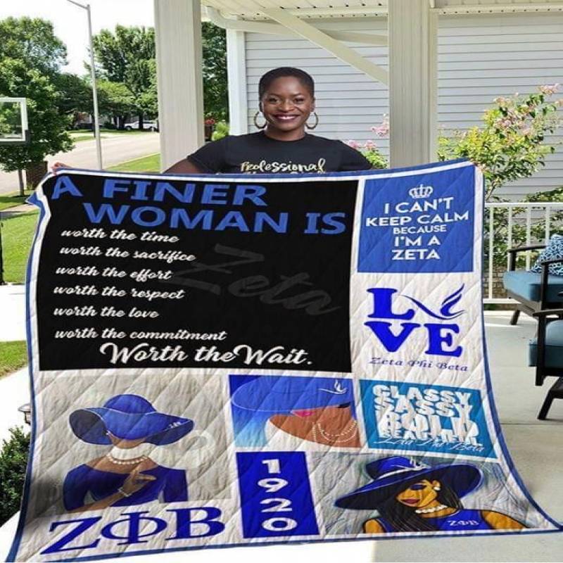 A Finer Woman Is Worth To Wait Love Zeta Quilt Blanket Quilt Blanket