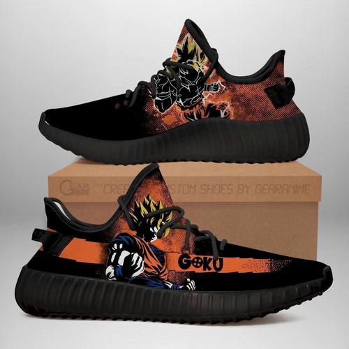 Best Goku Super Yeezy Shoes Silhouette Dragon Ball Z Anime Shoes Fan M