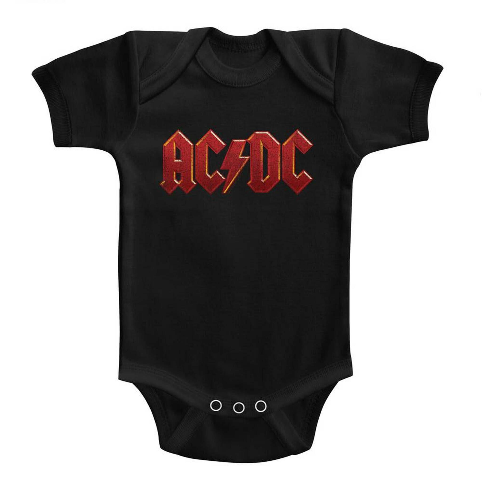 AC/DC Distressed Red Black Infant Baby Onesie T-Shirt