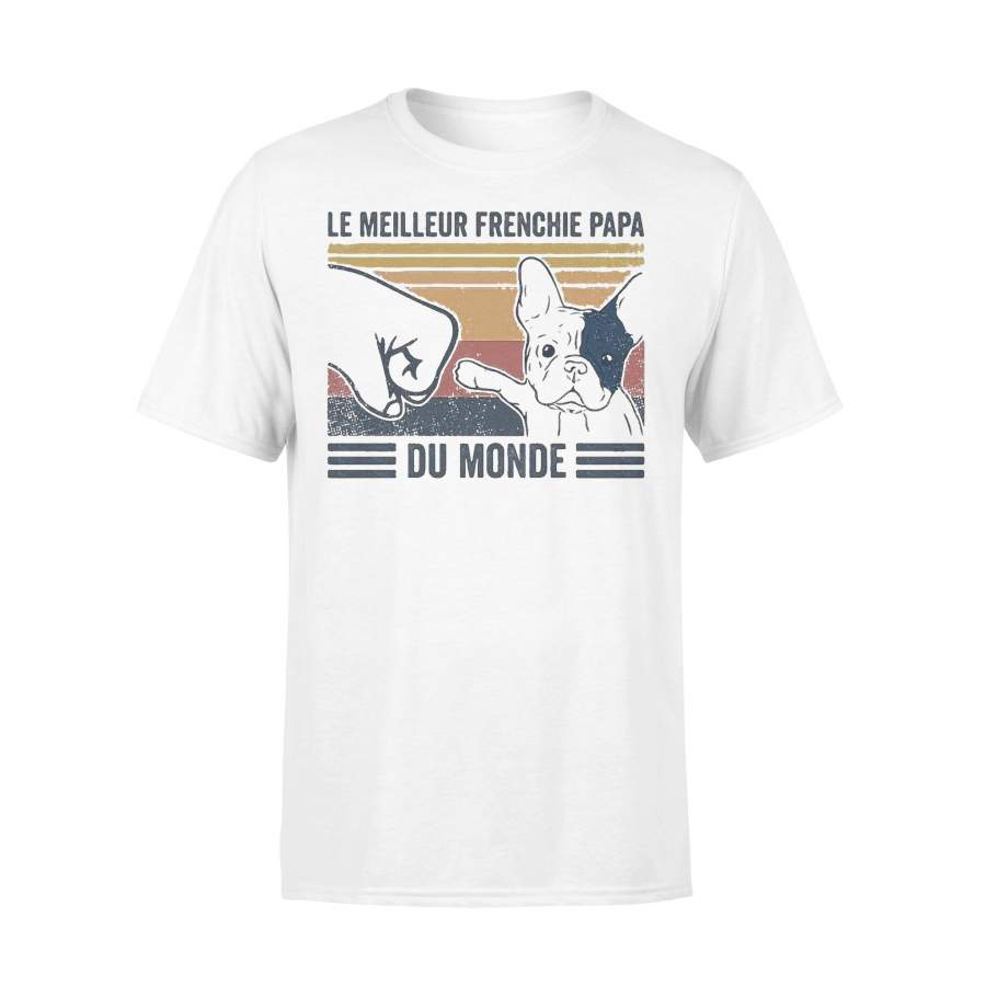 Le Meilleur Frenchie Papa Du Monde Vintage T-shirt