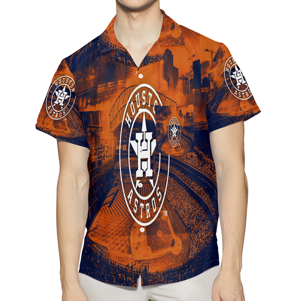 Houston Astros Stadium 3D All Over Print Summer Beach Hawaiian Shirt With Pocket