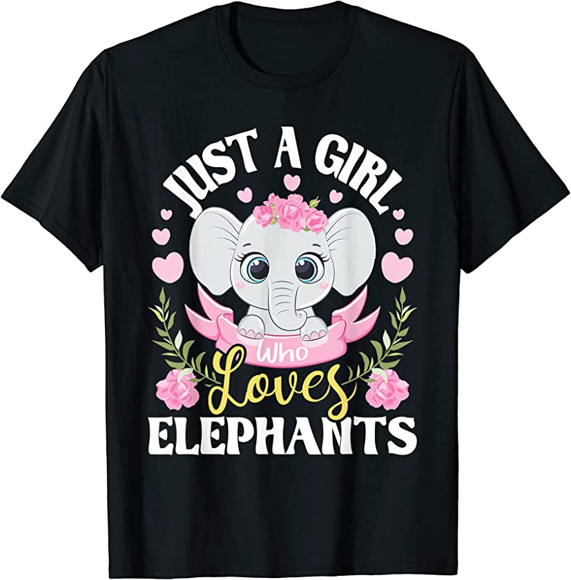 Just A Girl Who Loves Elephants – Elephant Lover Zookeeper T-Shirt