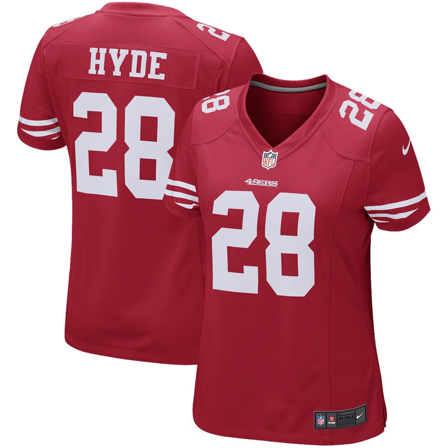 Carlos Hyde San Francisco 49ers Nike Womens Game Jersey – Scarlet