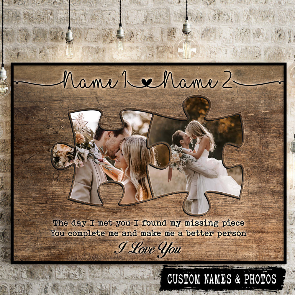 Personalized Anniversary Gift For Him For Her My Missing Piece Standard ...