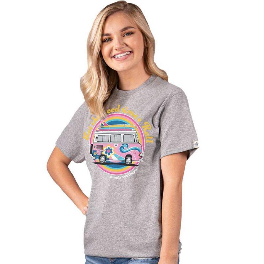 Simply Southern Vintage Collection Preppy Good Times Roll T-Shirt