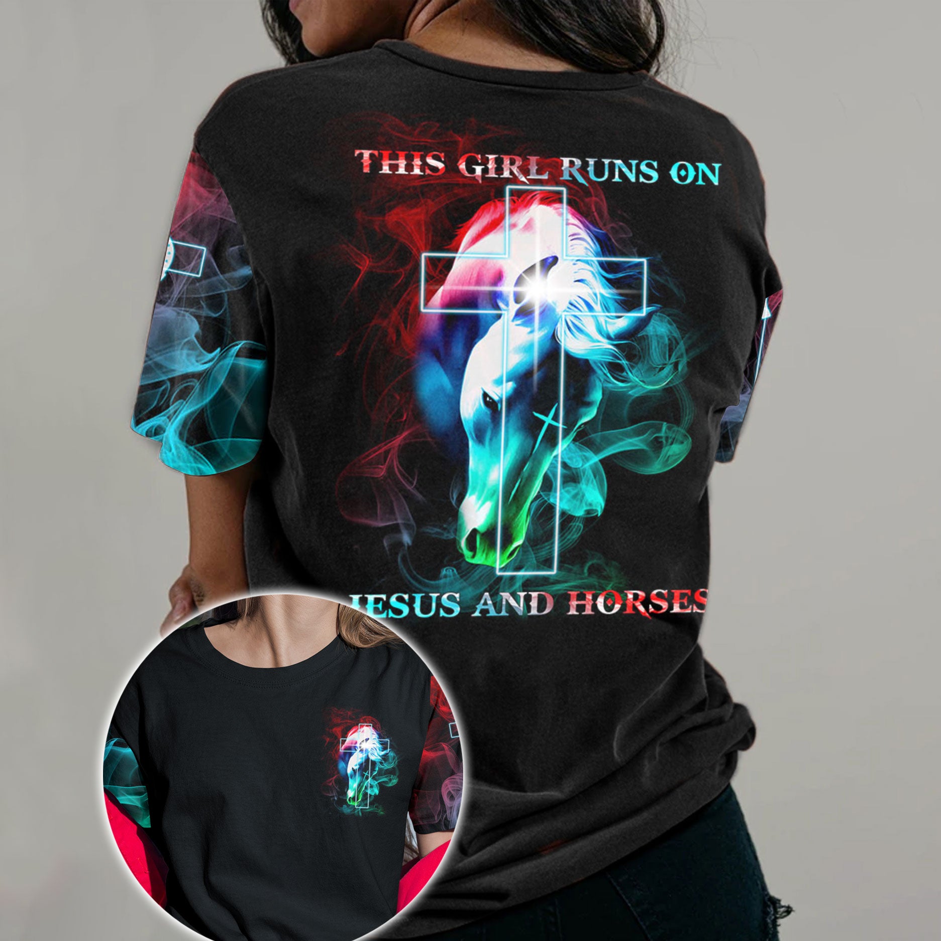 This Girl Runs On Jesus And Horses All Over Print – Tltr0504212ki