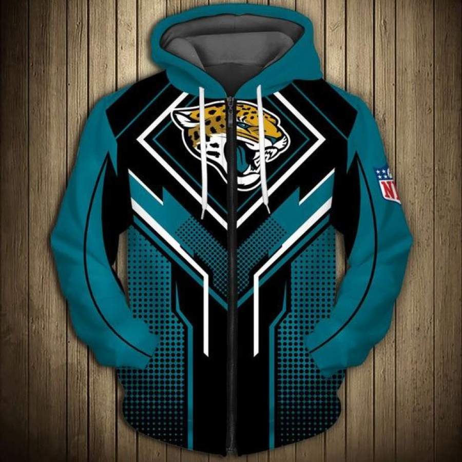 Jacksonville Jaguars Square Lattice Zipper Hoodie