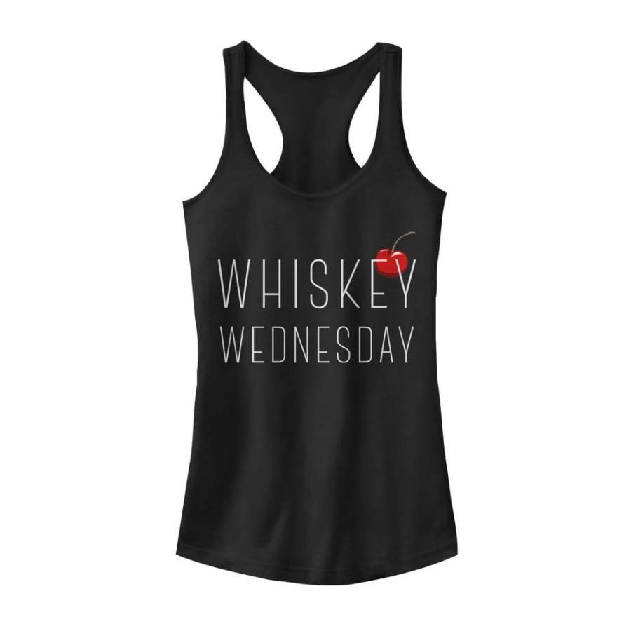 CHIN UP Junior’s Whiskey Wednesday  Racerback Tank Black