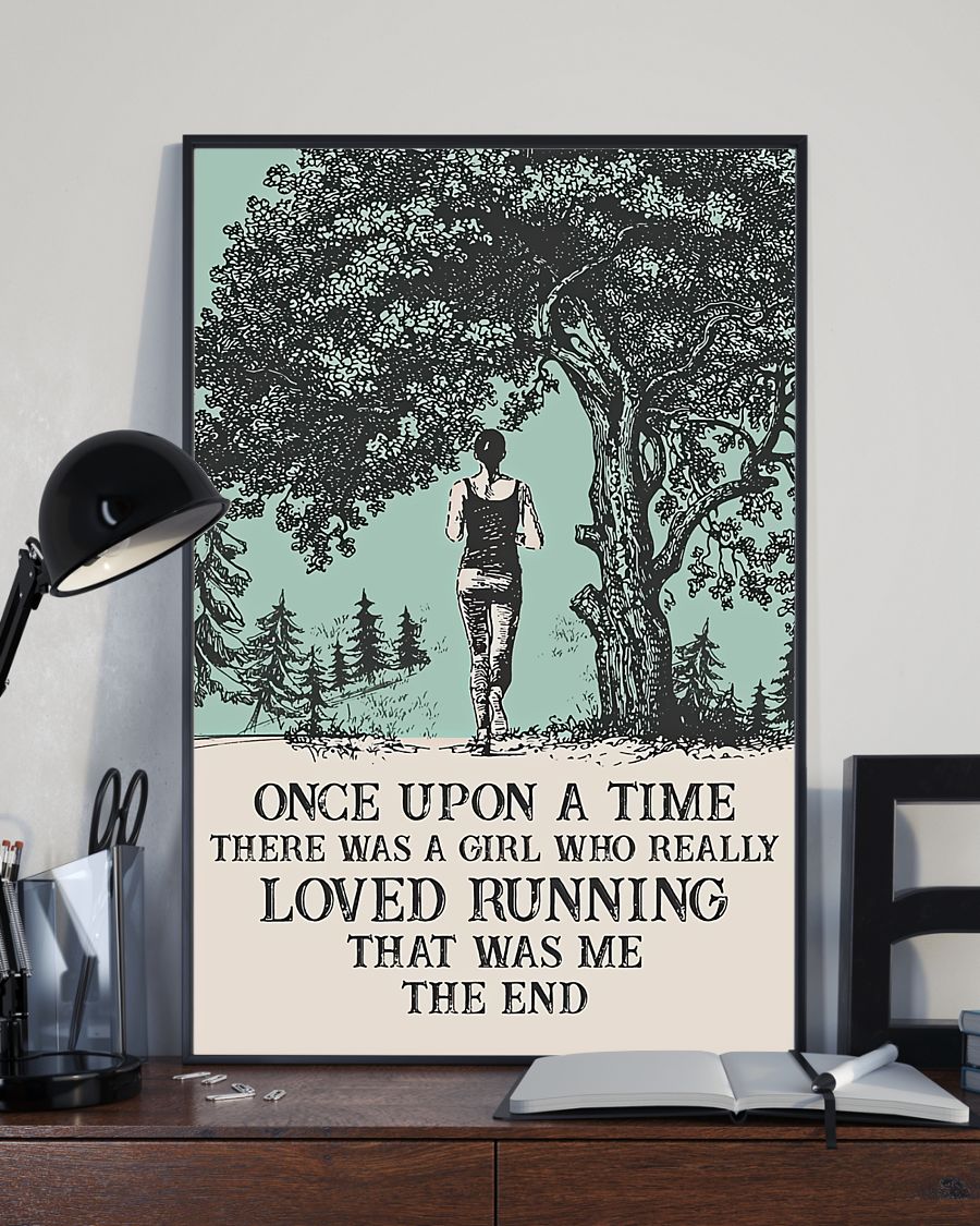 There Was A Girl Who Really Loved Running Vertical Canvas And Poster | Wall Decor Visual Art