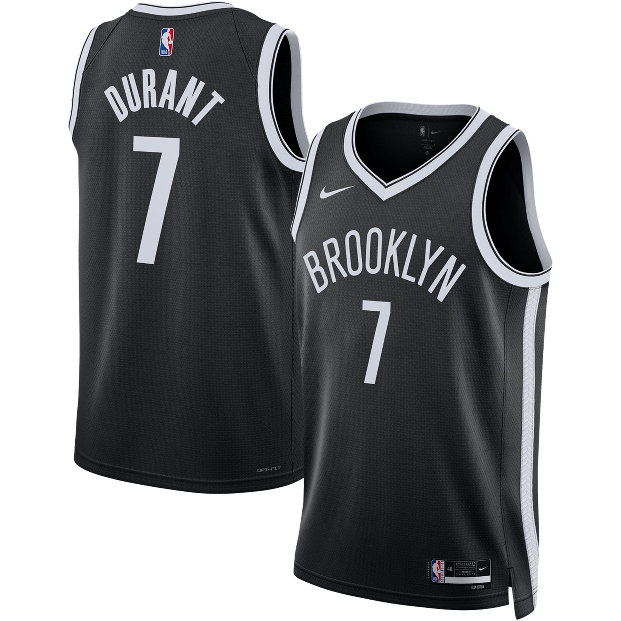 Kevin Durant Brooklyn Nets Unisex Swingman Jersey – Icon Edition – Black