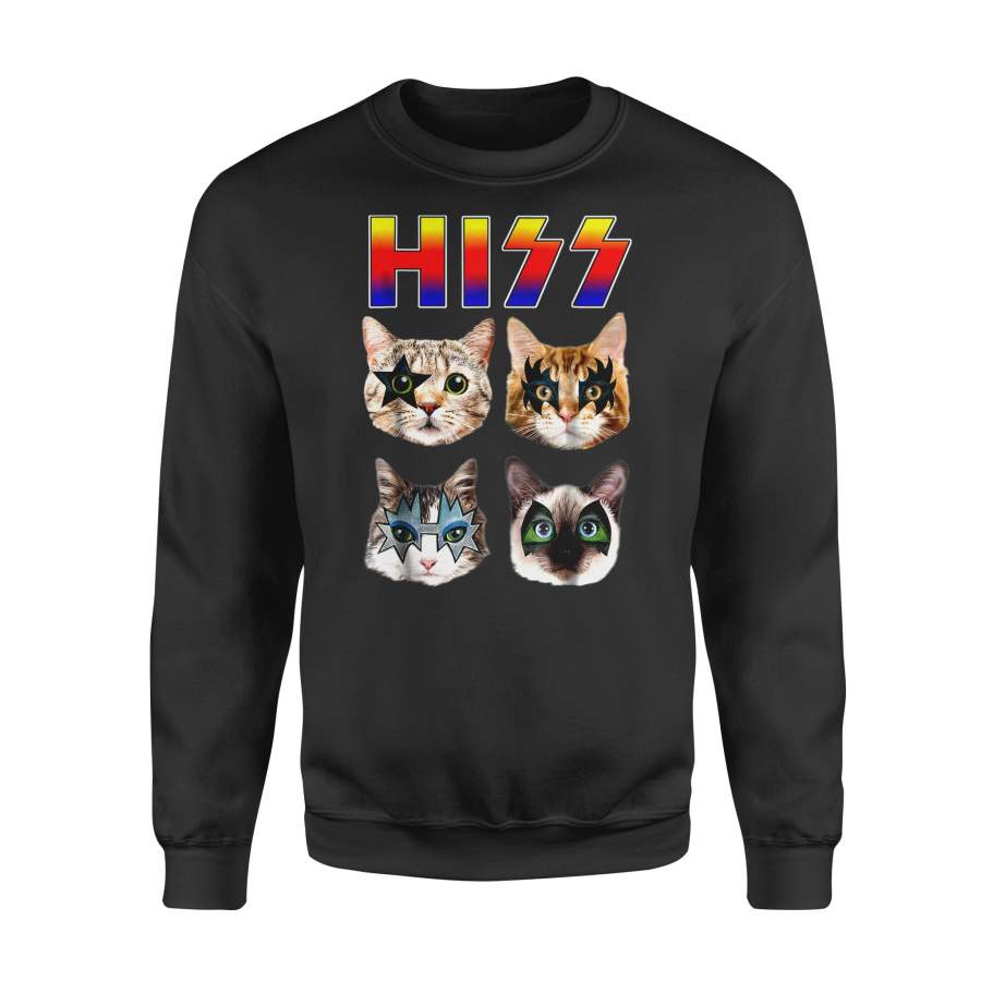 Cat gift idea Hiss Kittens Rockin – Standard Fleece Sweatshirt