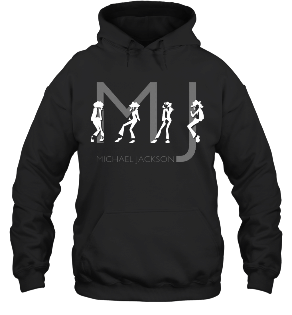 ZCNS fashion kid’s Michael Jackson logo for kids Black L Hoodie