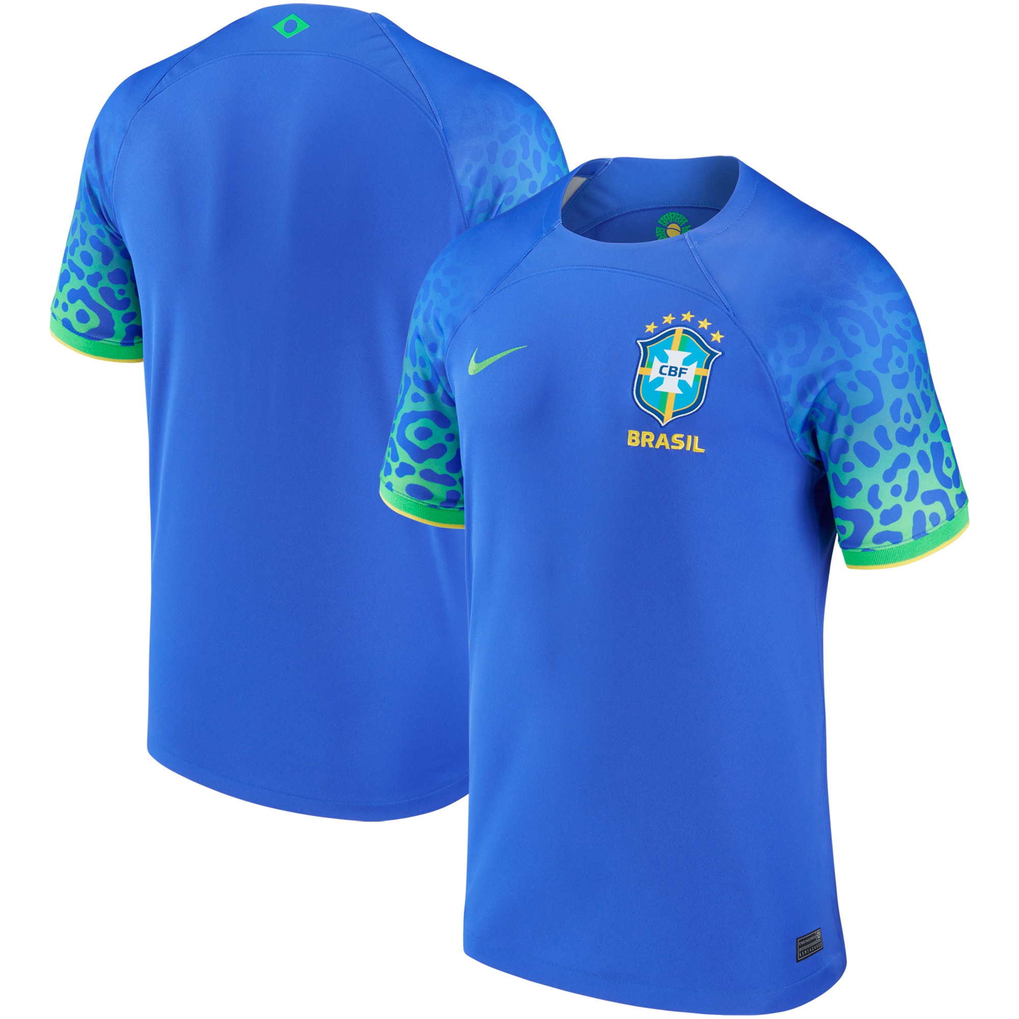 Brazil National Team 2022/23 Away Breathe Stadium Replica Blank Jersey – Blue