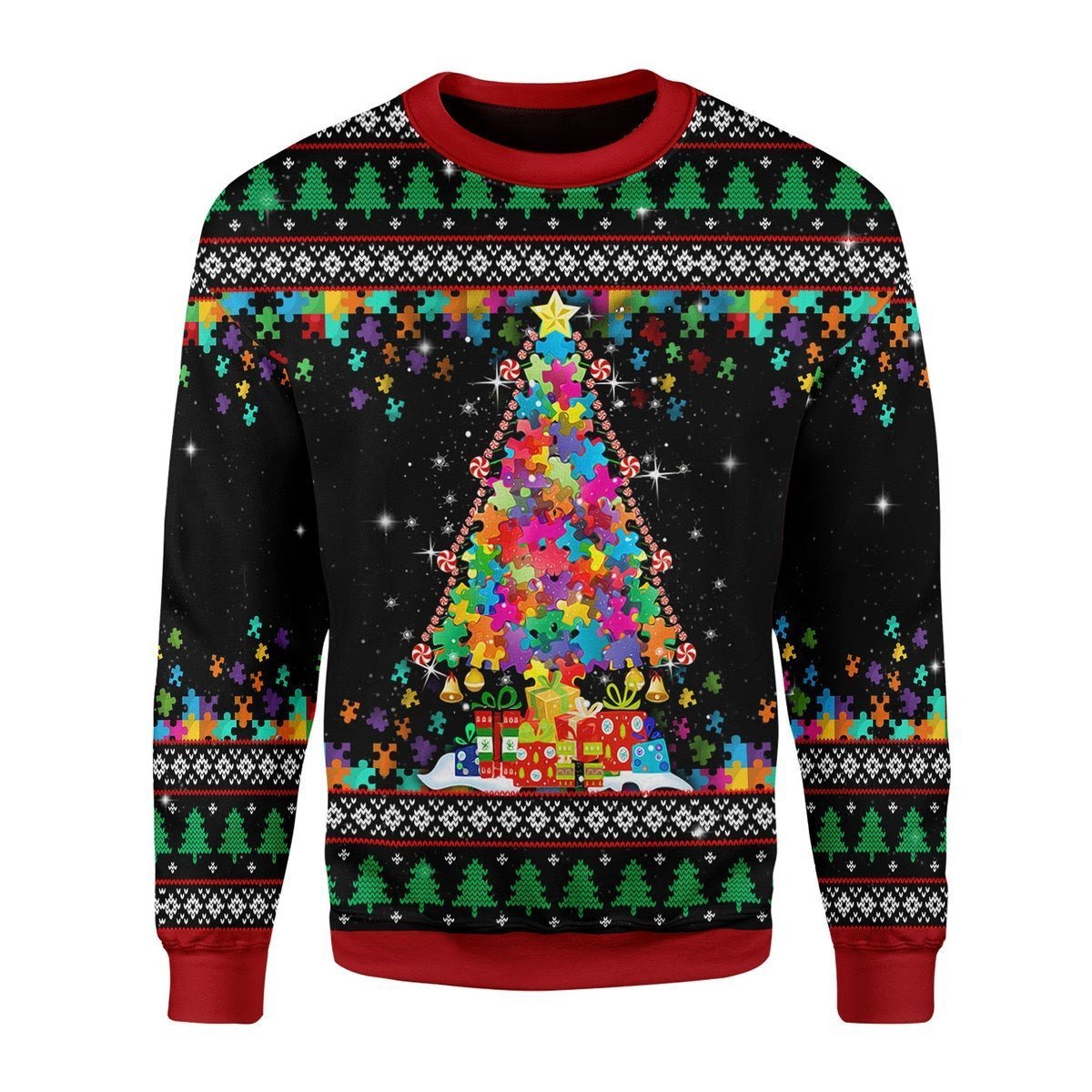 Autism Christmas Tree Ugly Christmas Sweater | Unisex | Adult | Us3466