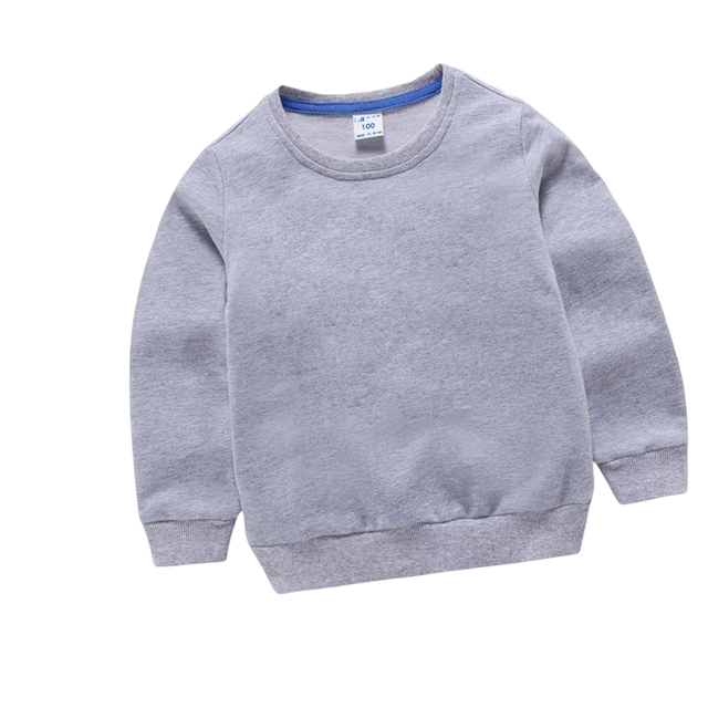 Spring Autumn Children Solid Sweater Long-sleeve Baby Boys Girls Cotton Top Kids Clothing Sweatshirts Winter Bottoming Shirt alx