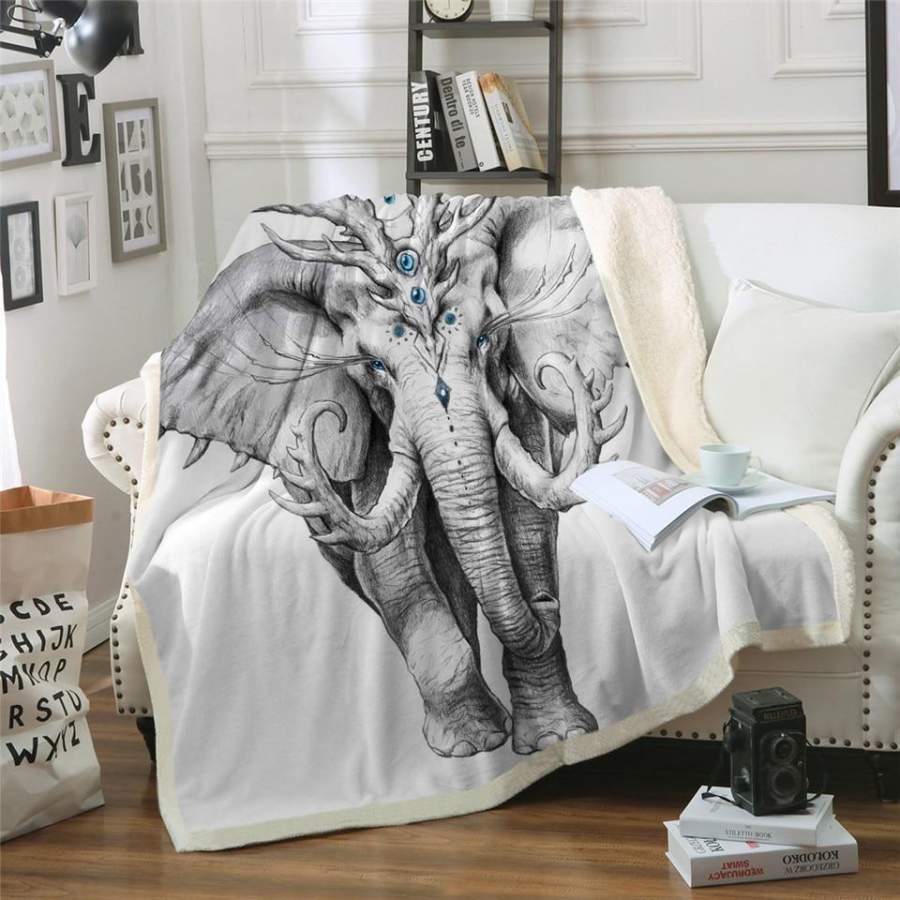 Elephant Soul Sherpa Blanket