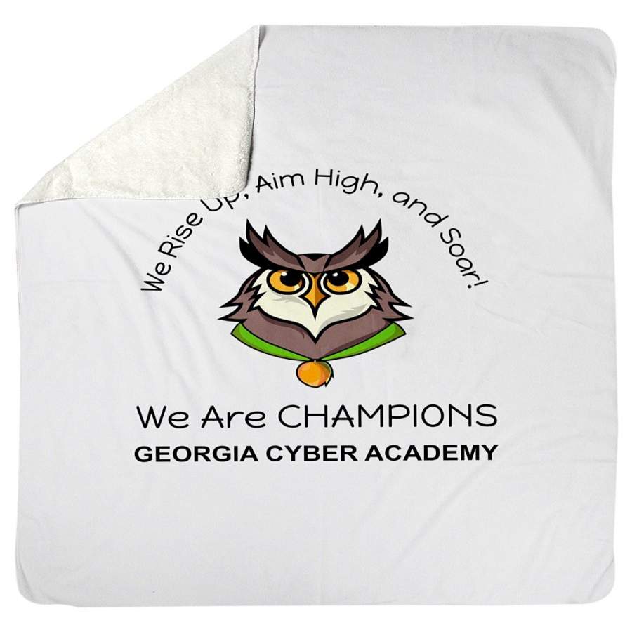 We Are Champions Georgia Cyber Academy Sherpa Blanket