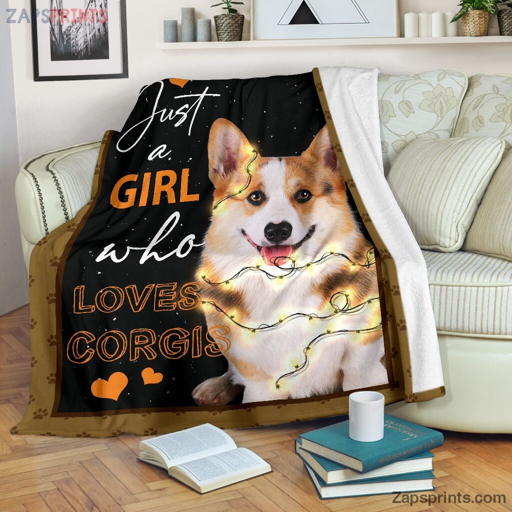 Just A Girl Who Love Corgi Blanket – Cool Gift Ideas