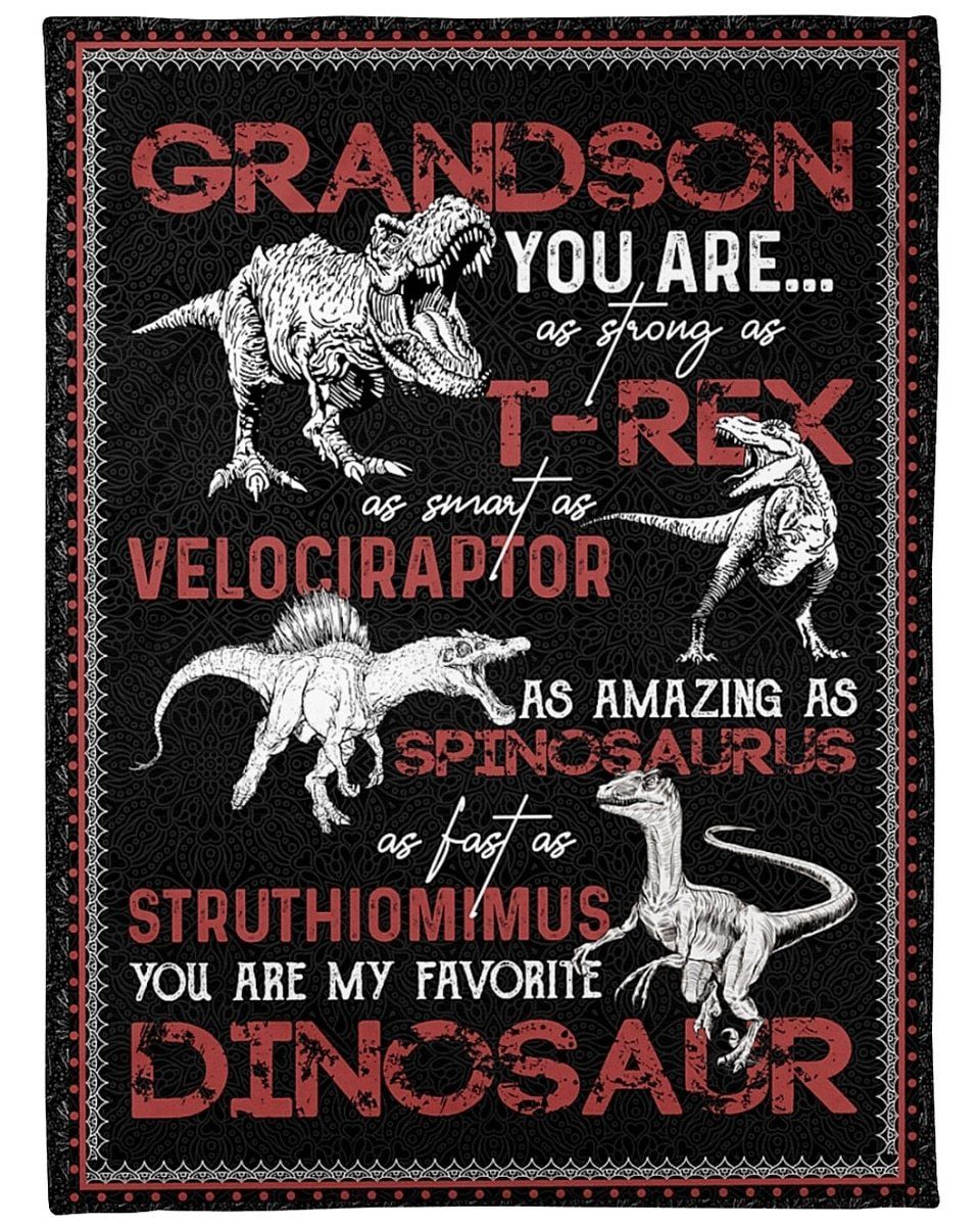 [Personalized Name] Grandparents You Are My Favorite Dinosaur T-Rex Fleece Blanket, Sherpa Blanket, Gift For Grandson Gift For Family Member, Friends Gift, Christmas Gift, Home Decor, Home Living