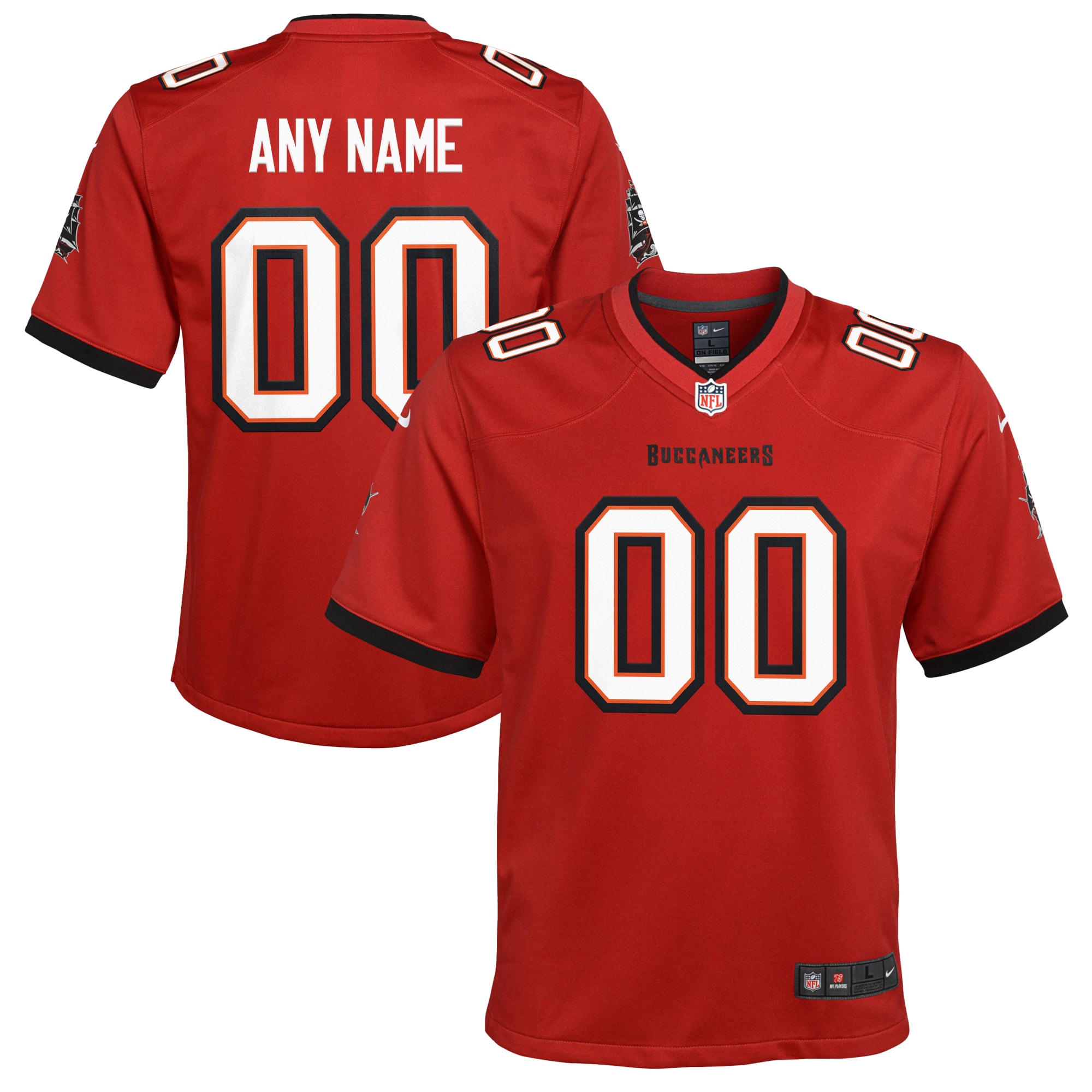 Youth Tampa Bay Buccaneers Red Custom Game Jersey